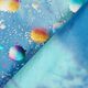 Foliejersey batik kleurrijke glinsterende vlekken – blauw,  thumbnail number 3