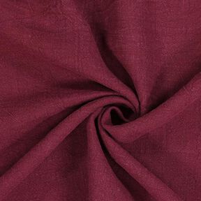 Ramie Linnen stof stone washed, zware kwaliteit – bordeauxrood, 