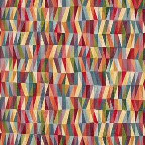 Decostof Gobelin grafische zigzag – lichtbeige/karmijnrood, 