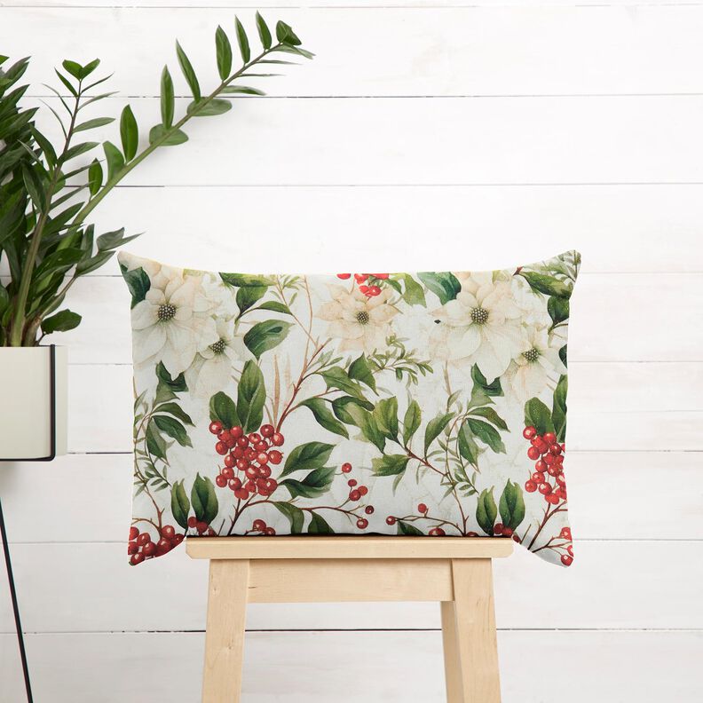 Decostof Jacquard Lurex Winterbes – natuur/goud,  image number 7