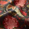 Viscosestof Paisley bloemen – anthraciet/vuurrood,  thumbnail number 2