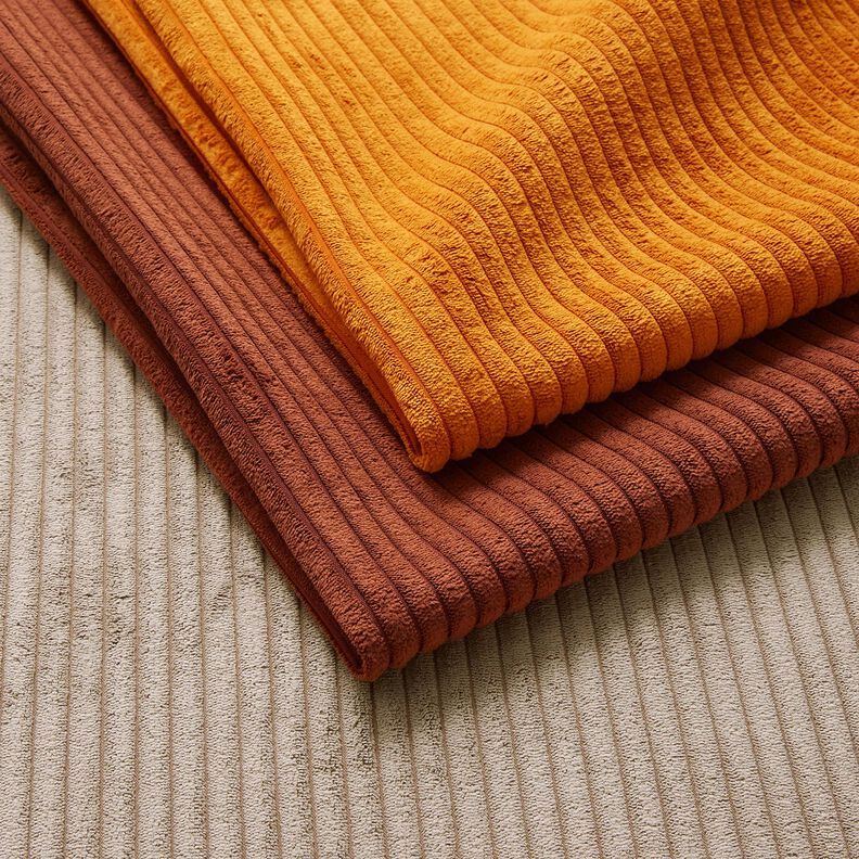 Bekledingsstof zacht corduroy – donkergrenen,  image number 7