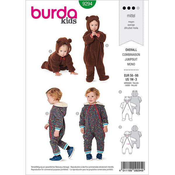 Overal, Burda 9294 | 56-98, image number 1