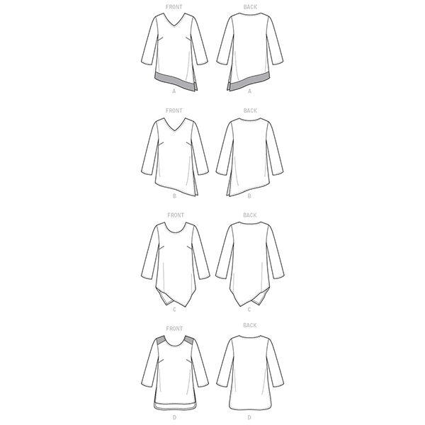Plus size - top|tuniek, Butterick 6263|52 - 58, image number 6