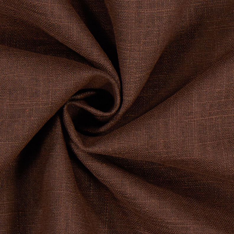 Linnen stof Ramee mix medium – donkerbruin,  image number 3