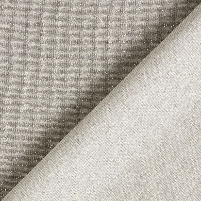 Gebreide jacquard glittermelange – beige/zilver metallic, image number 4