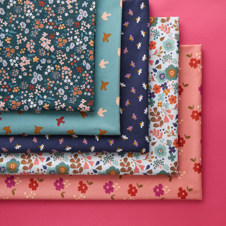 Babyrib kleine bloempjes – marineblauw,  image number 5