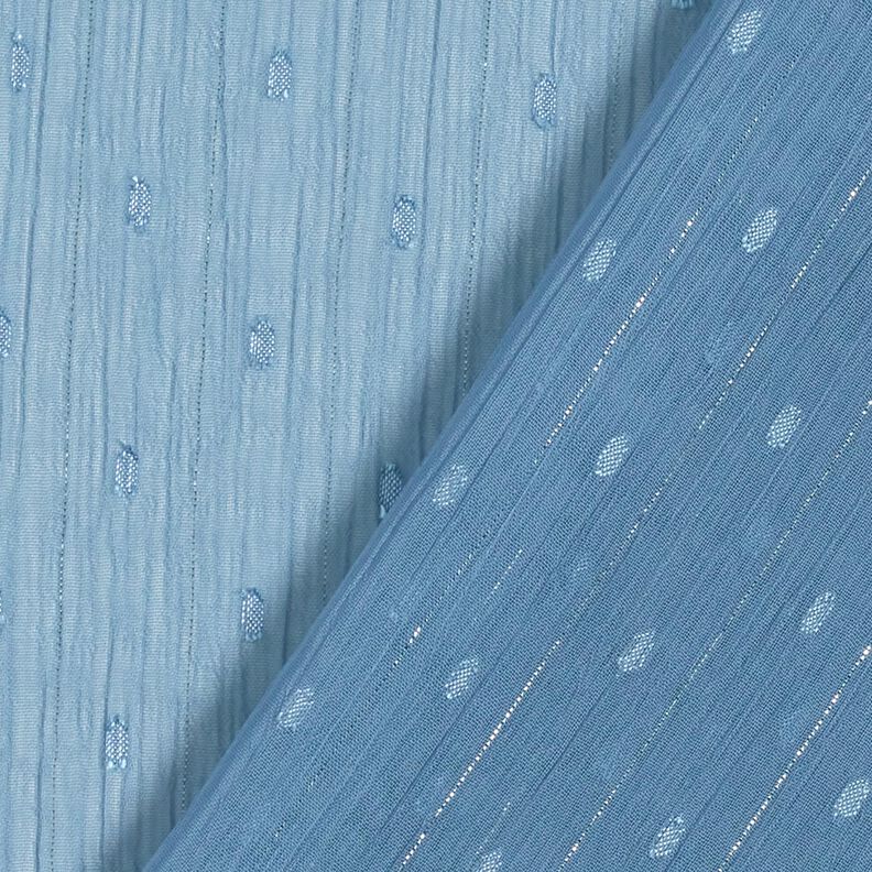 Chiffon dobby metallic krijtstreep – stralend blauw/zilver metallic,  image number 4