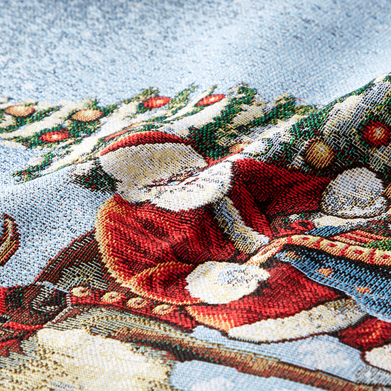 Decoratief stuk Gobelin Kerstman met rendieren – blauw, image number 2