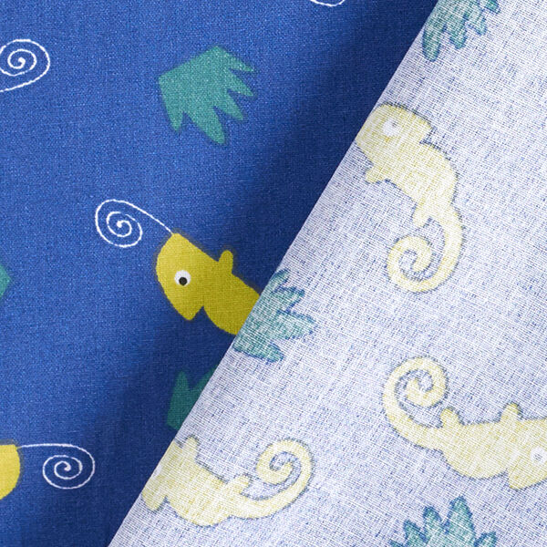 Cretonne Kameleons – jeansblauw,  image number 4