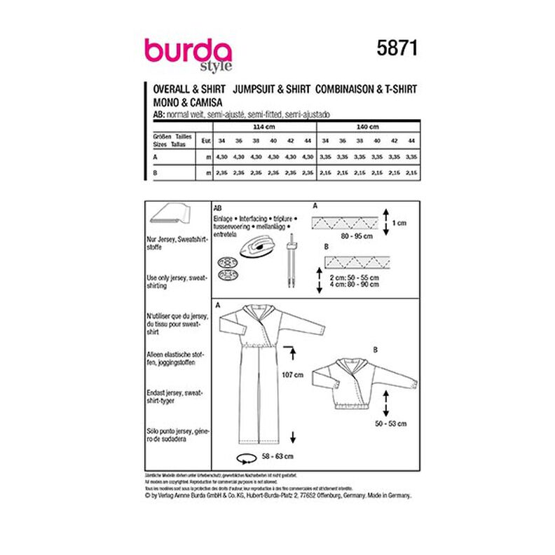 Overall / Shirt | Burda 5871 | 34-44,  image number 9