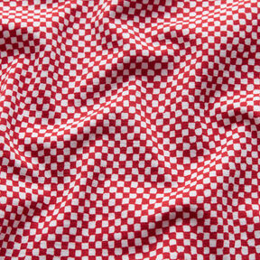 GOTS Katoenjersey Mini geruit | TCC x LOOKS by Wolfgang Joop – rood/wit, 