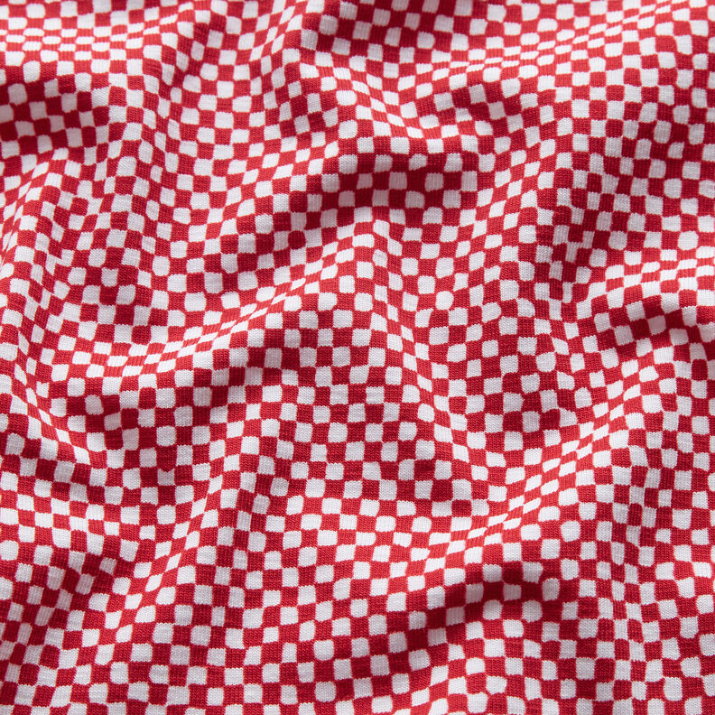 GOTS Katoenjersey Mini geruit | TCC x LOOKS by Wolfgang Joop – rood/wit,  image number 3