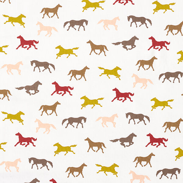 GOTS katoenjersey paarden | by Poppy – ecru,  image number 1