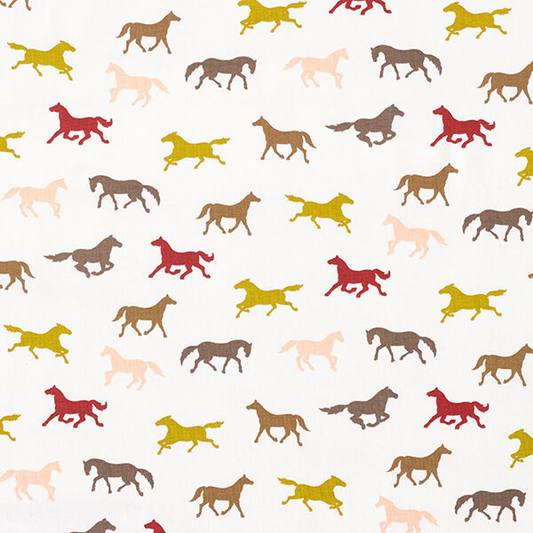 GOTS katoenjersey paarden | by Poppy – ecru, image number 1