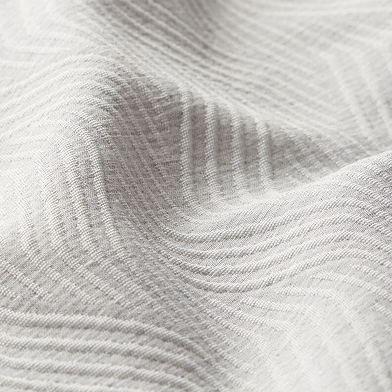Decostof jacquard golvende lijnen – lichtgrijs,  image number 2