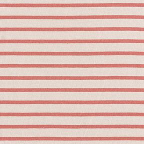 Katoenjersey smalle en brede strepen – anemoon/terracotta, 