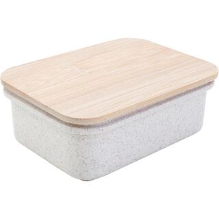 Snackbox van biologisch kunststof met houten deksel, 