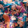 Katoensatijn bloemenzee digitale print – blauwe spar/zalm,  thumbnail number 2