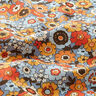 Katoenen stof Cretonne kleurrijke bloemen – licht jeansblauw/oranje,  thumbnail number 2