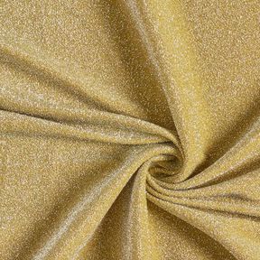 Jersey stof lamettaglitter glamour – mosterd, 