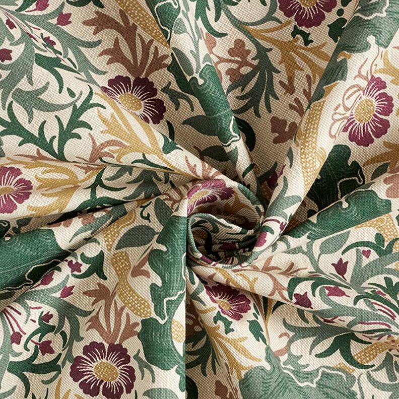 Decostof Half panama Artistieke bloemen – natuur,  image number 3