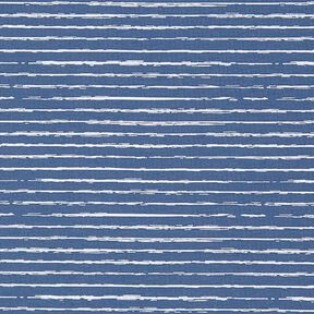 Katoenjersey Skribbel-strepen – jeansblauw, 