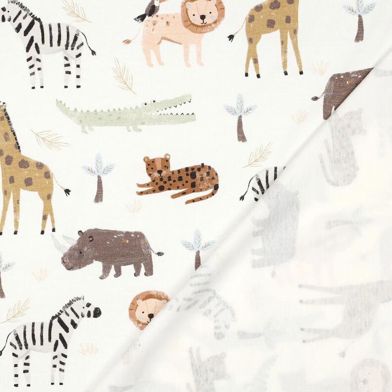 Katoenjersey Steppedier Digitaal printen | Poppy Fabrics – ivoor/donkerbruin,  image number 4