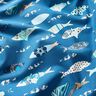 Katoenen stof Cretonne abstracte vissen – blauw,  thumbnail number 2