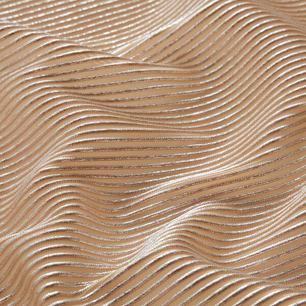 Organza Lurex Streifen – ecru/zilver, image number 2