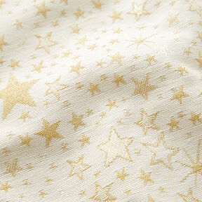Decostof Jacquard Lurex zee van sterren – lichtbeige/goud, 