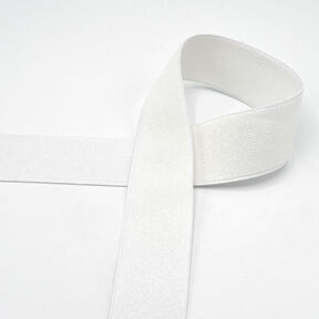 Elastiek metallic [40 mm] – wit, 