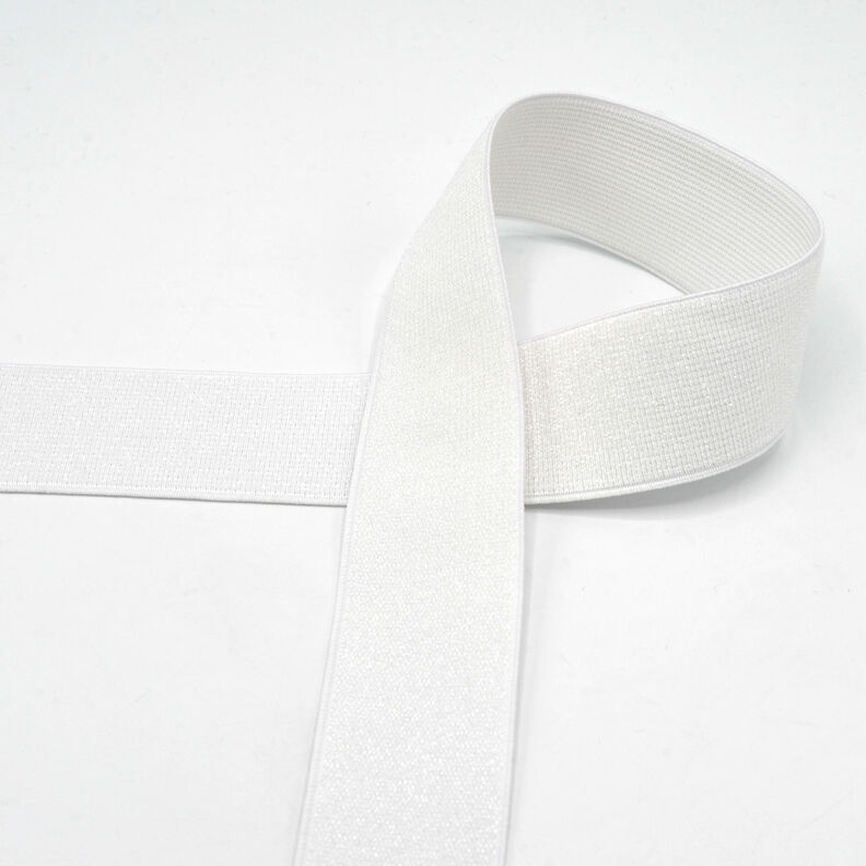 Elastiek metallic [40 mm] – wit,  image number 1