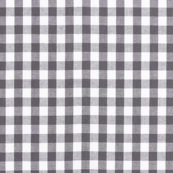 Katoenen stof Vichy - 1 cm – grijs, image number 1