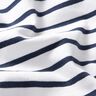 Katoenjersey smalle en brede strepen – wit/marineblauw,  thumbnail number 2