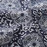 Katoenen stof Cretonne bloemige mandala – wit/nachtblauw,  thumbnail number 2