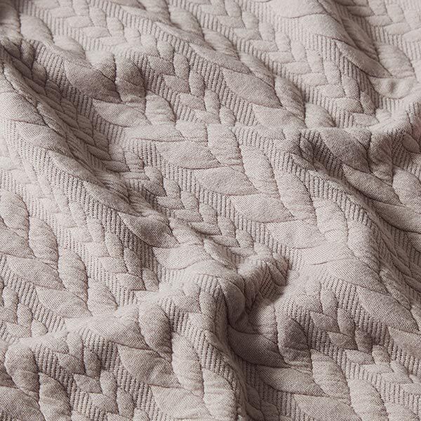 Jerseyjacquard cloqué kabelsteekpatroon – beige,  image number 2