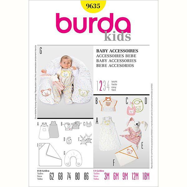Baby accessoires, Burda 9635,  image number 1