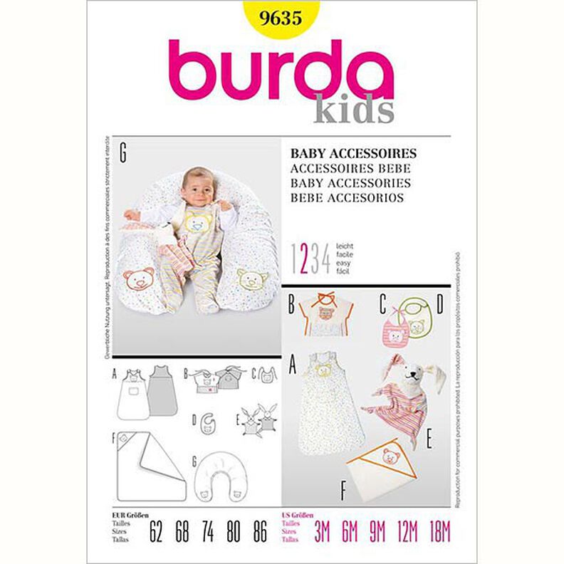 Baby accessoires, Burda 9635,  image number 1