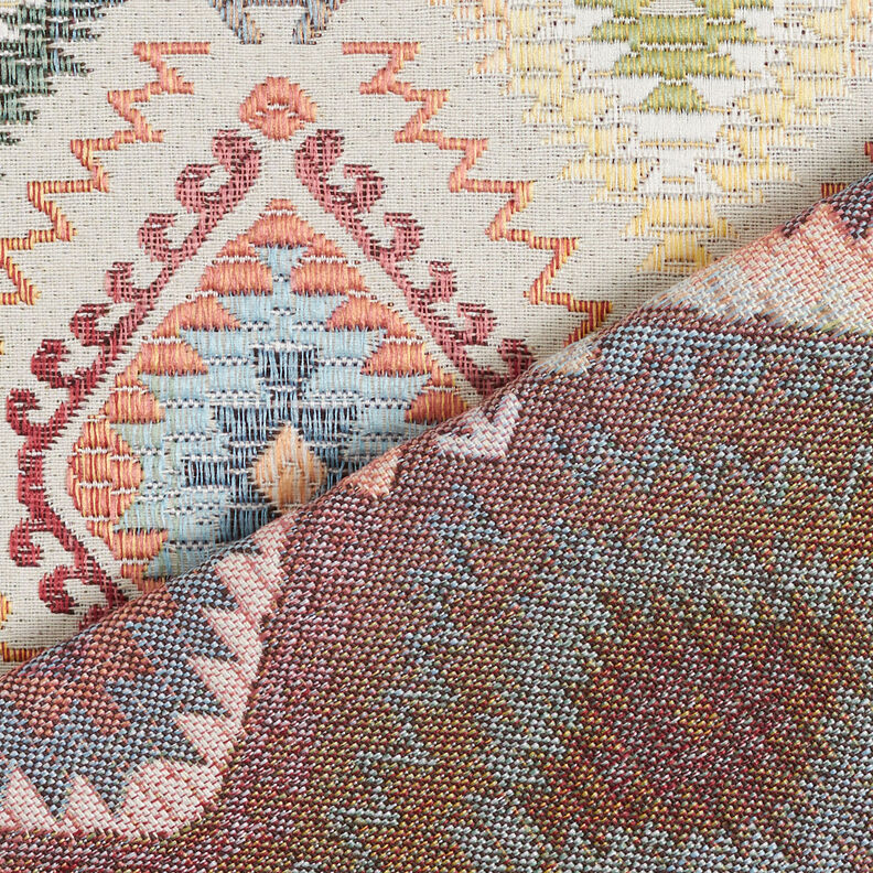 Decostof Jacquard Indiaas tapijt – lichtbeige,  image number 5
