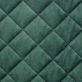 Bekledingsstof Fluweel Doorgestikte stof – donkergroen, 