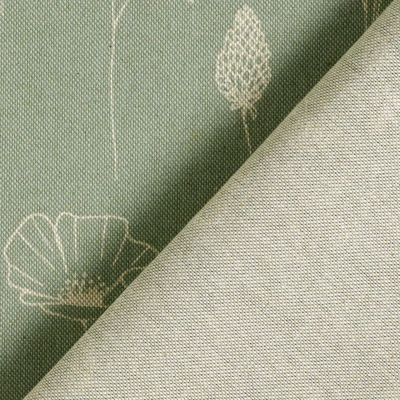 Decostof Half panama Delicate bloemen – riet, image number 4