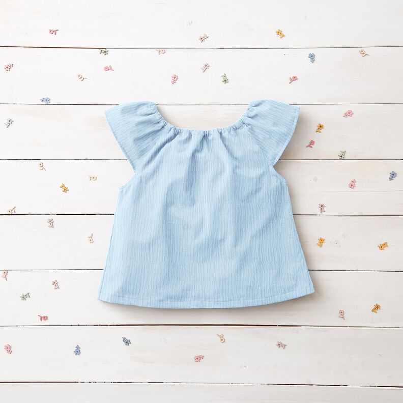 Mousseline/dubbel gehaakte stoffen – babyblauw, image number 8