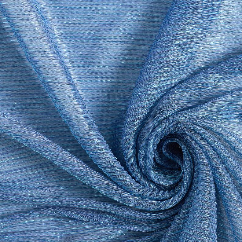 Transparante plissé glitterstrepen – blauw,  image number 3