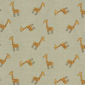 Ribjersey Schattige giraffen – kaki, 