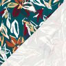 Viscosejersey moderne bloemen – petroleum/koper,  thumbnail number 4