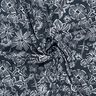 Viscose-linnen-mix getekende bloemen – nachtblauw/wit,  thumbnail number 3