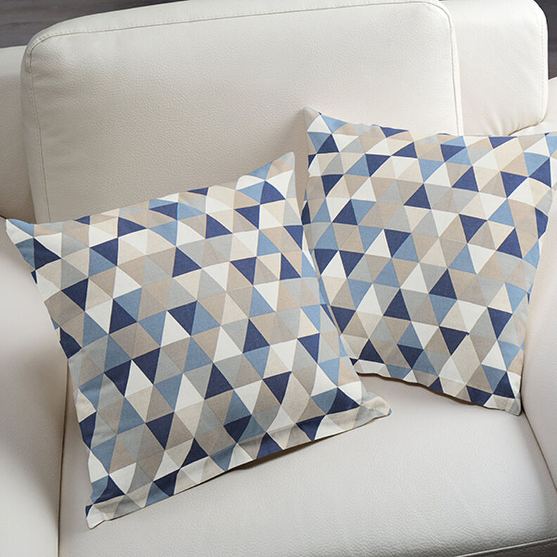 Decostof half panama Driehoeken – blauw, image number 7