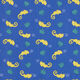 Cretonne Kameleons – jeansblauw,  thumbnail number 1