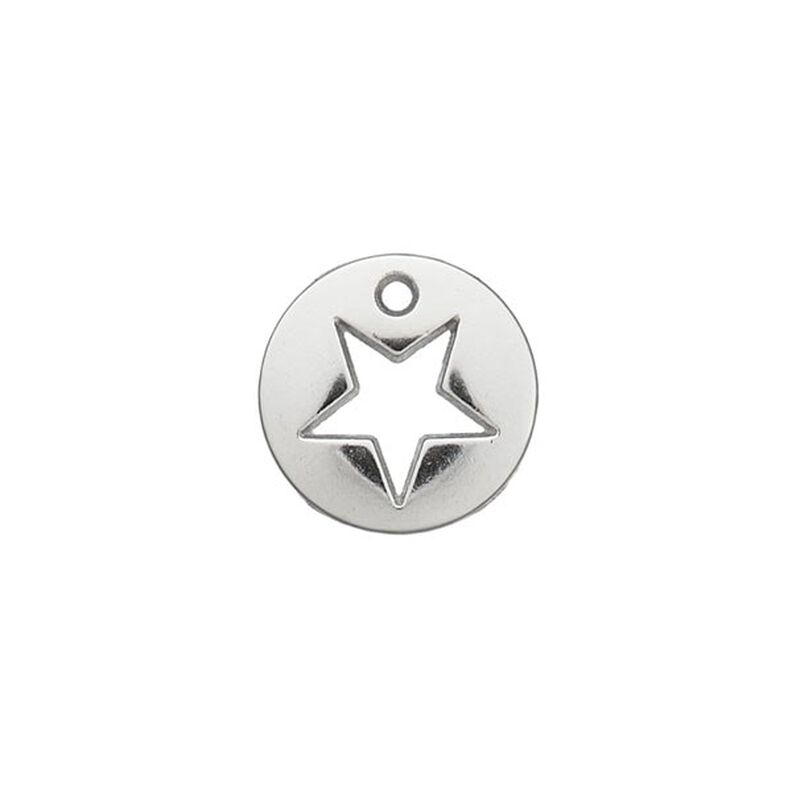 Garnering ster [ Ø 12 mm ] – zilver metalen,  image number 1